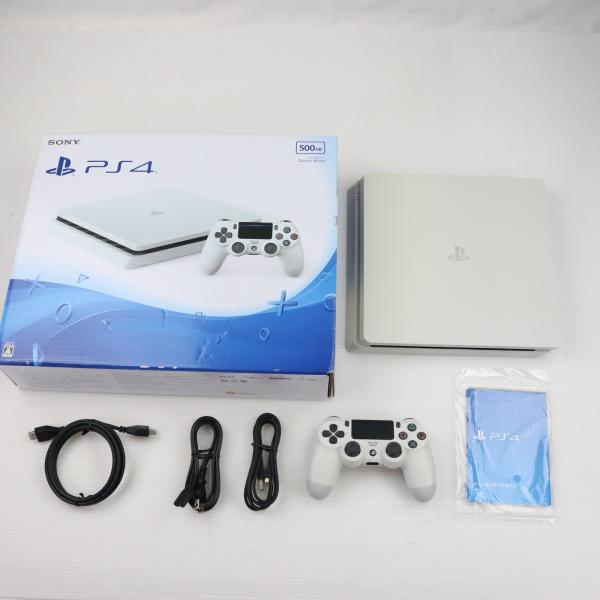 『中古即納』{本体}{PS4}プレイステーション4 PlayStation4 グレイシャー・ホワイト...