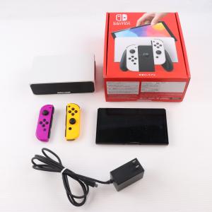 『中古即納』{Switch} (本体) Nintendo Switch(ニンテンドースイッチ) 有機ELモデル Joy-Con(L)/(R) ホワイト 任天堂(HEG-S-KAAAA)(20211008)