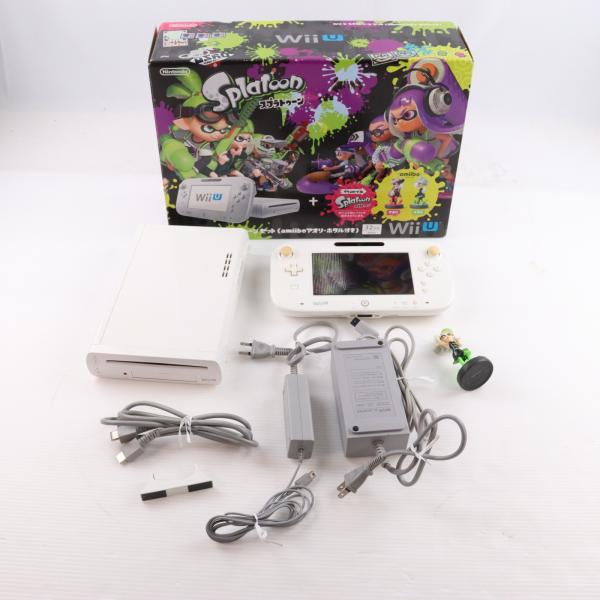 『中古即納』{WiiU} (本体) Wii U スプラトゥーン セット(amiibo アオリ・ホタル...