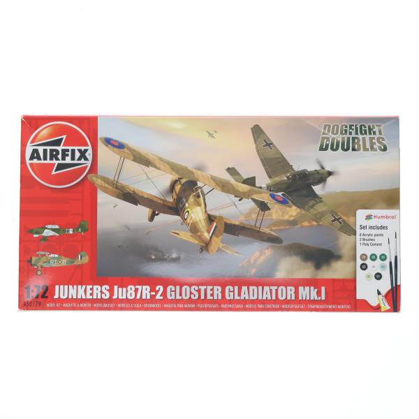 『中古即納』{PTM} 1/72 ドッグファイトセット Ju87 R-2&amp;グラディエイターMk.I ...