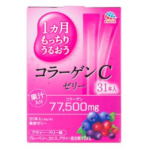 アース製薬 1ヵ月もっちりうるおう コラーゲンCゼリー 10g×31本入 ※お取り寄せ商品｜medistock