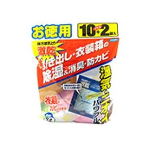 毎日ポイント５倍 フマキラー 激乾引き出し・衣装箱用徳用 12袋入☆日用品※お取り寄せ商品｜medistock