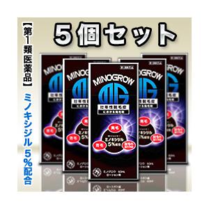 第1類医薬品 お得な5個セット 岩城製薬 ミノグロウ 60mL (抜け毛)｜medistock