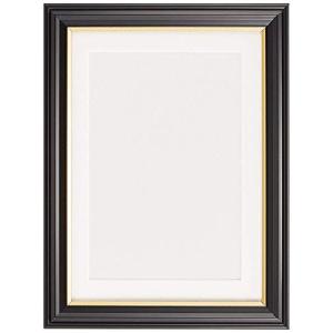 KING 額縁 肖像額 2L 木製 ブラック 71666