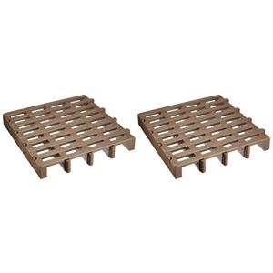 Belca すのこ ジョイントパレット 2台入り 幅51.7×奥行51.6×高さ7.1cm
