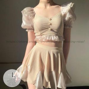 水着 レディース 体型カバー ビキニ セパレート 袖有り