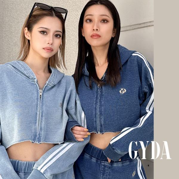 GD 2ラインカットデニムショートZIP UPブルゾン GYDA ジェイダ 072530206501...