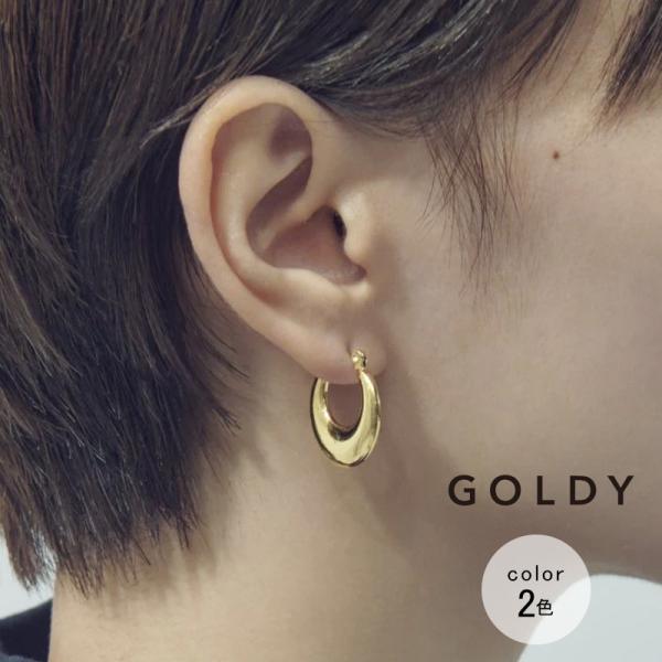 クレッセント フープ ステンレス ピアス GOLDY ゴールディ 1240812 goldy アクセ...