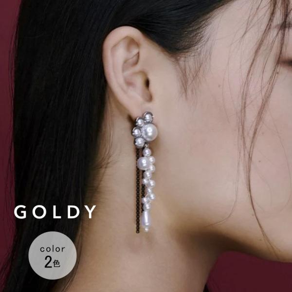 デコラティブ モノトーン ピアス GOLDY ゴールディ 1241102 goldy アクセサリー ...