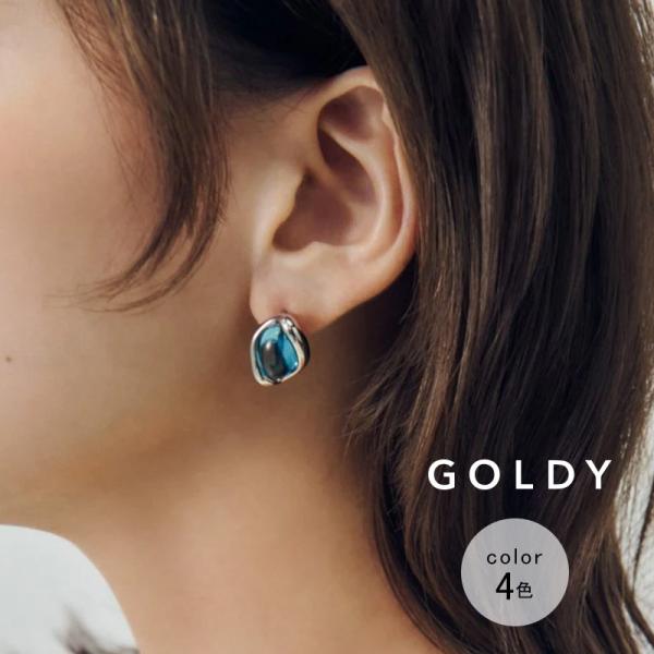 メタル × オーバル カラー ピアス GOLDY ゴールディ 1260106 goldy アクセサリ...