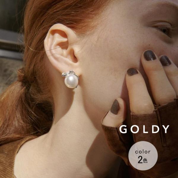 ビッグ パール ノット イヤリング GOLDY ゴールディ 2250101 goldy アクセサリー...
