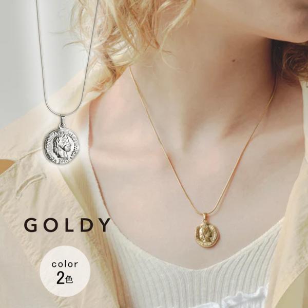 コイン × スネーク チェーン ステンレス ネックレス GOLDY ゴールディ 3230704 go...