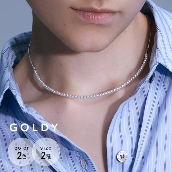 ライン パール ドループ バック ロング ネックレス GOLDY ゴールディ 3241002 gol...