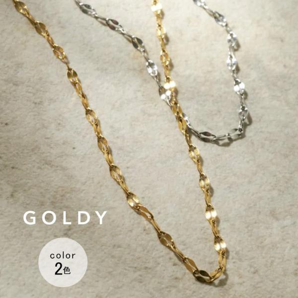 ペタル チェーン ステンレス ネックレス GOLDY ゴールディ 3250450 goldy アクセ...