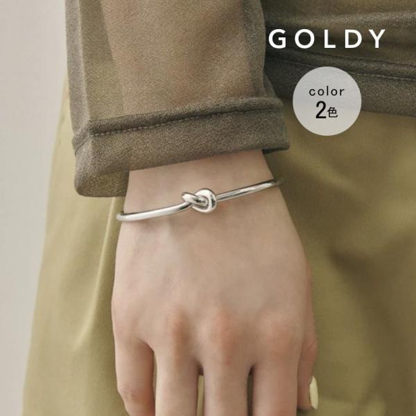 ミディアム ライン ノット ステンレス バングル GOLDY ゴールディ 4250257 goldy...