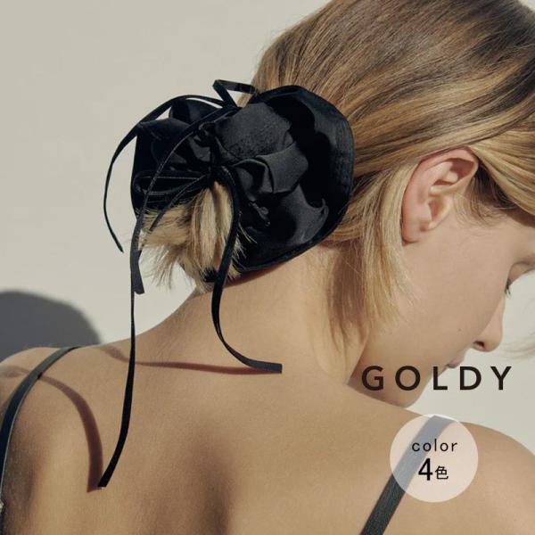 リボン ハング ビッグ シュシュ GOLDY ゴールディ 6240201 goldy  ヘアアクセサ...
