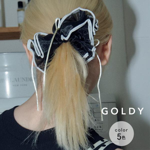 リボン ハング パイピング シュシュ GOLDY ゴールディ 6250207 goldy ヘアアクセ...