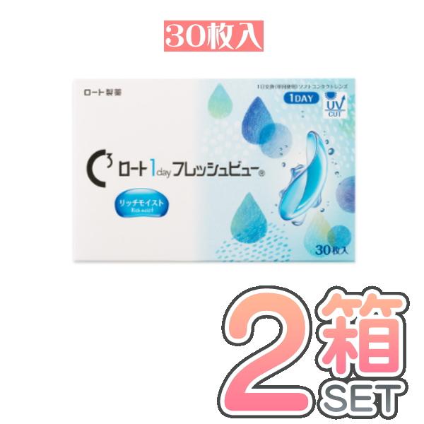 【ポスト便・送料無料】ロート 1day Flesh View Rich Moist ワンデーフレッシ...