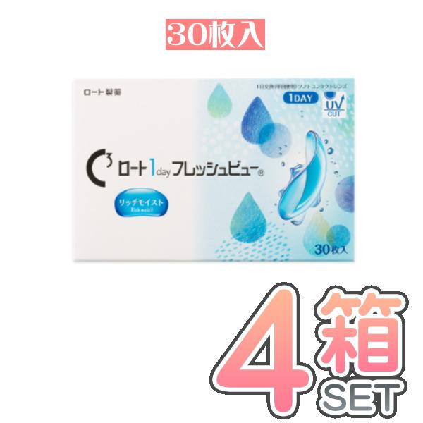 【ポスト便送料無料】ロート 1day Flesh View Rich Moist ワンデーフレッシュ...