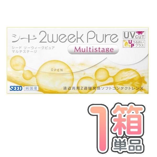 2ウィークピュアマルチステージ 遠近両用 1箱 ポスト便 送料無料 1箱6枚入り 国産 2週間交換 ...