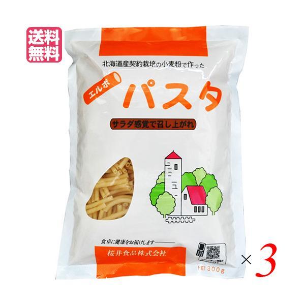 パスタ ショートパスタ マカロニ 国内産エルボパスタ 300g 桜井食品 ３袋 送料無料