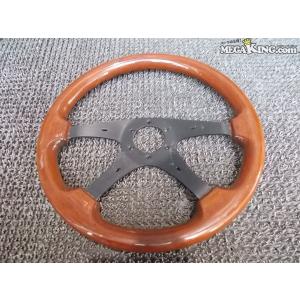 OBA オバ ステアリング ハンドル オバハン ウッド 約33cm 汎用 / 2S8