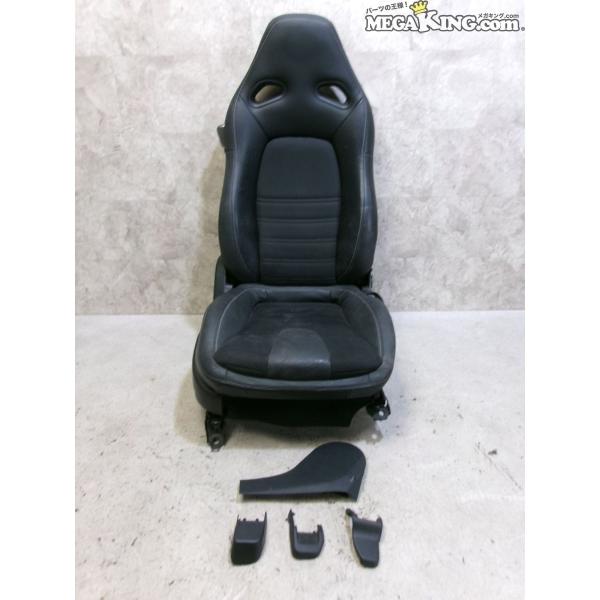 R35 GT-R GTR 純正 ノーマル フロント 電動シート ブラック系 ホワイトステッチ 右 運...