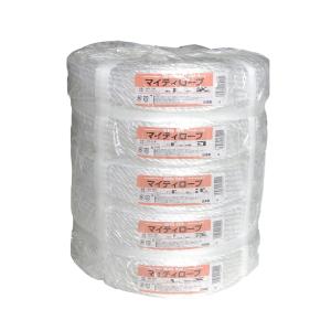 PPロープ 8ｍｍ×100ｍ 5巻 荷造りロープ