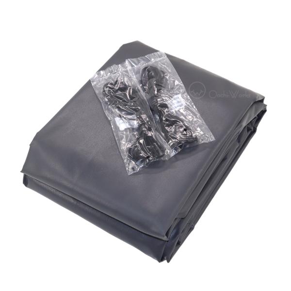 トラックシート グレー 4号 2.66ｍ×4.6m コードゴム4ｍ×2本付き エステル帆布 2tロン...