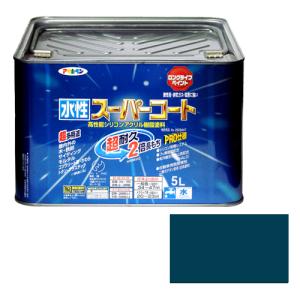 多用途 水性スーパーコート アサヒペン 塗料・オイル 水性塗料2 5L オーシャンブルー｜mega-star