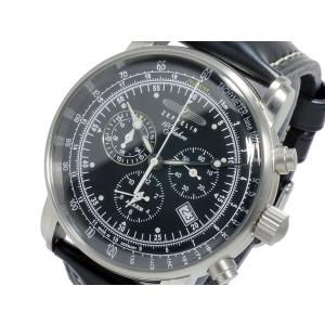 ツェッペリン ZEPPELIN 腕時計 クオーツ メンズ 7680-2S 100周年記念 コードバンカーフベルト ブラック ブラック｜mega-star