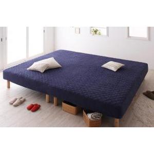 家族を繋ぐ大型マットレスベッド ポケットコイル マイクロファイバータイプセット ワイドK200 脚15cmの商品画像