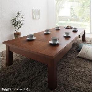 天然木ウォールナット材3段階伸長式こたつテーブル こたつテーブル単品 長方形 (80×120〜180cm)の商品画像