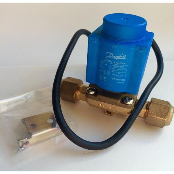 Danfoss 電磁弁 EVR2 200V フレア 1/4in ACコイル0.5mケーブル付