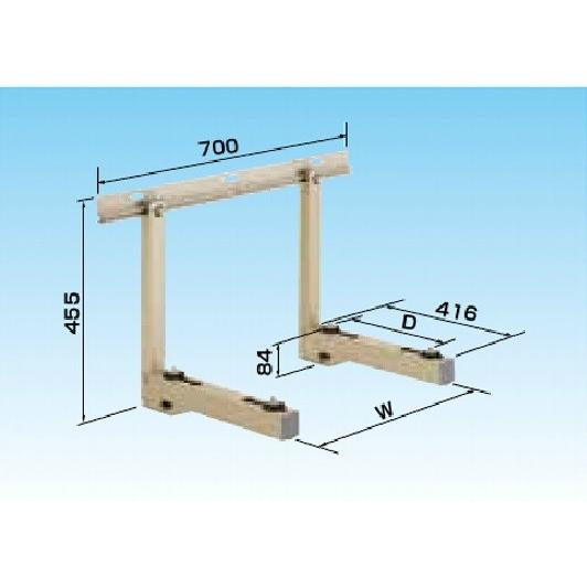 壁面置台 K-AK6G7 エアコン 室外機 台 置台 架台 シルバー 塩害 2段 軽量 スカイキーパ...