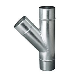 45°Y管 100φ スパイラルダクト・フレキシブルダクト用