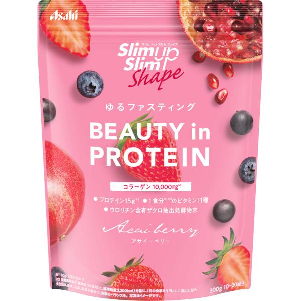 スリムアップスリムシェイプ BEAUTY in PROTEIN アサイーベリー (300g) アサヒ...