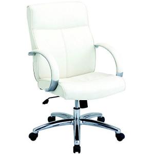 ナカバヤシ エグゼクティブチェア オフィスチェア 本革張り椅子 ホワイト RZE-A210W｜megagiftshop2