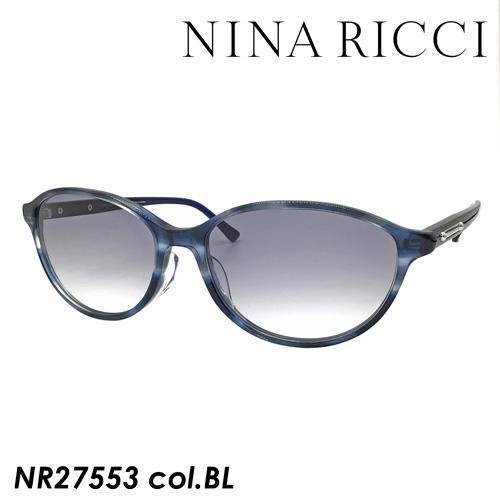 NINA RICCI サングラス NR27553 col.BL ブルー 57mm　日本製 UVカット...
