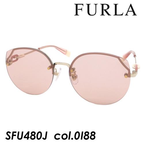 FURLA(フルラ) サングラス SFU480J col.0I88 ホワイトゴールド/ライトピンク ...