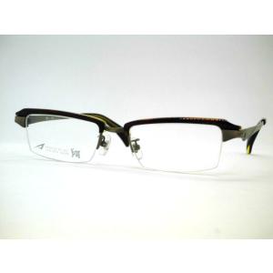 日本製　クラシック小さめブローハーフリムメガネ　チタンナイロールサーモントフレーム・哀川 翔 AIK...
