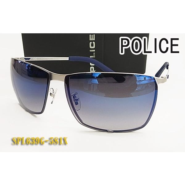 POLICE サングラス SPL639G-581X ミラー 正規品 SPL639G 581X フチナ...