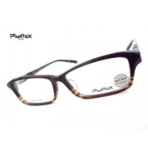 Plusmix-プラスミックス PX-13286 セルフレーム ブラウンストライプ｜meganehouse