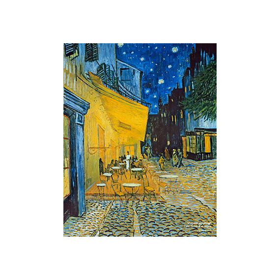 名画トレシー　「夜のカフェテラス」ゴッホ　24×19cm　東レ超極細繊維メガネ拭き