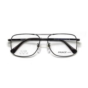 薄型レンズ付メガネセット　オーソドックス紳士モデル　ツーブリッジ プリンス 3543-BR(ブラウン) 52サイズ｜meganenohirata