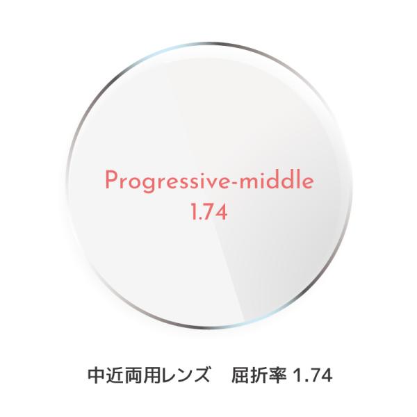 中近両用レンズ 超薄型非球面 屈折率 1.74