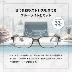 老眼鏡 メンズ ブルーライトカット スクエア ...の詳細画像2