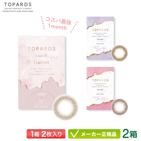 TOPARDS カラコン 1Month 2枚入り 2箱セット