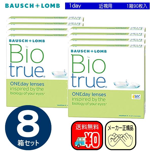 バイオトゥルーワンデー　単焦点　お得な９０枚入り×８箱セット（３０枚入り×２４箱分）　ボシュロム　ワ...