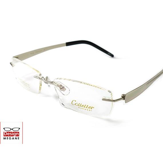メガネ 度付 Calletter Eyewear シルバー ふちなし ツーポイント チタン素材　眼鏡...